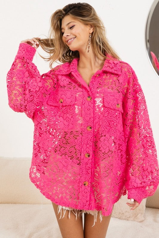 Spring Lace Shacket