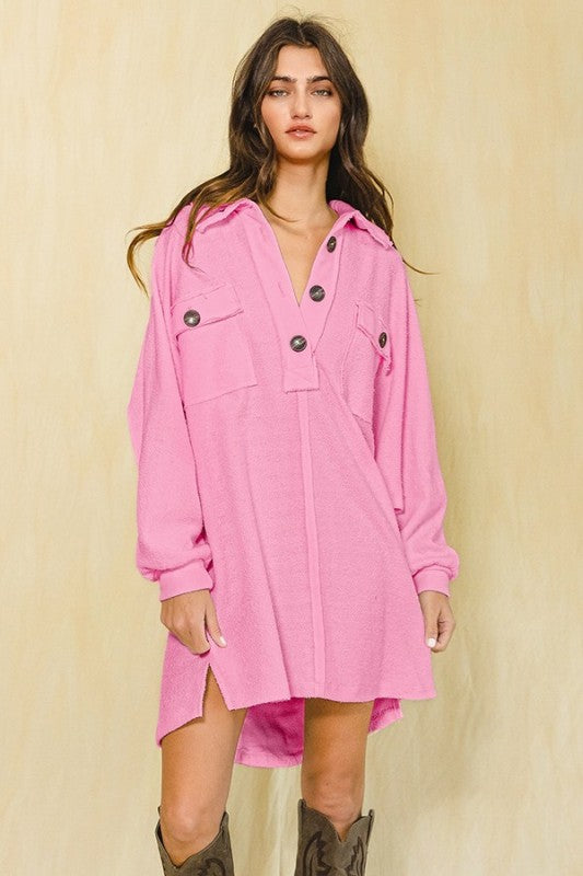 Reversed Terry Dress