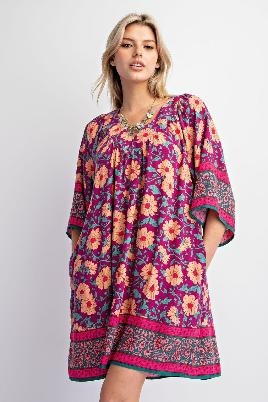 Floral Bordered Dress