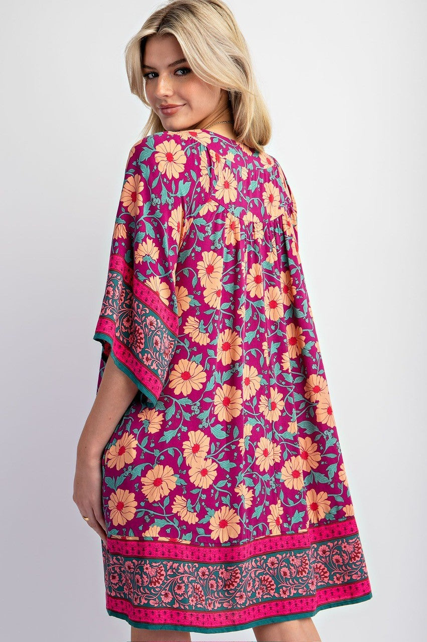 Floral Bordered Dress
