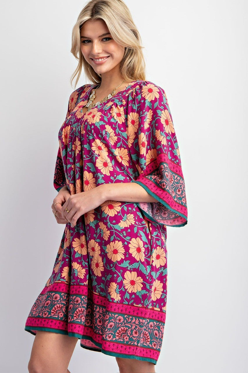 Floral Bordered Dress