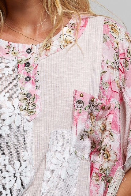Pink Patchwork Top