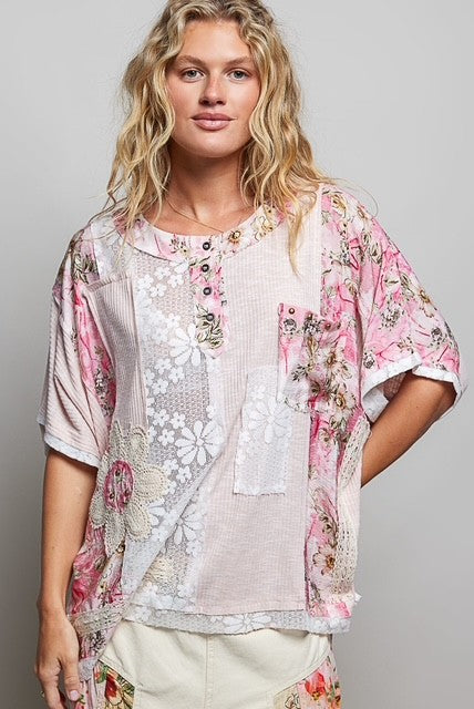 Pink Patchwork Top
