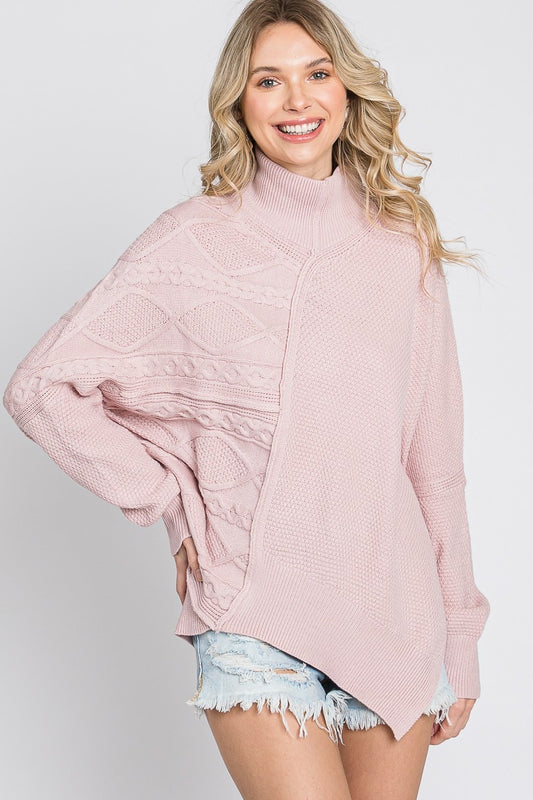 Pink V-cut Sweater