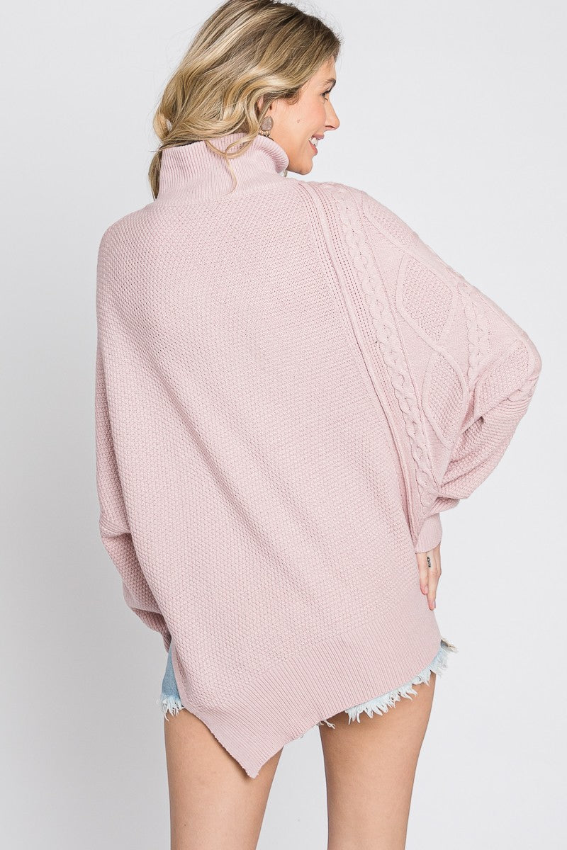 Pink V-cut Sweater