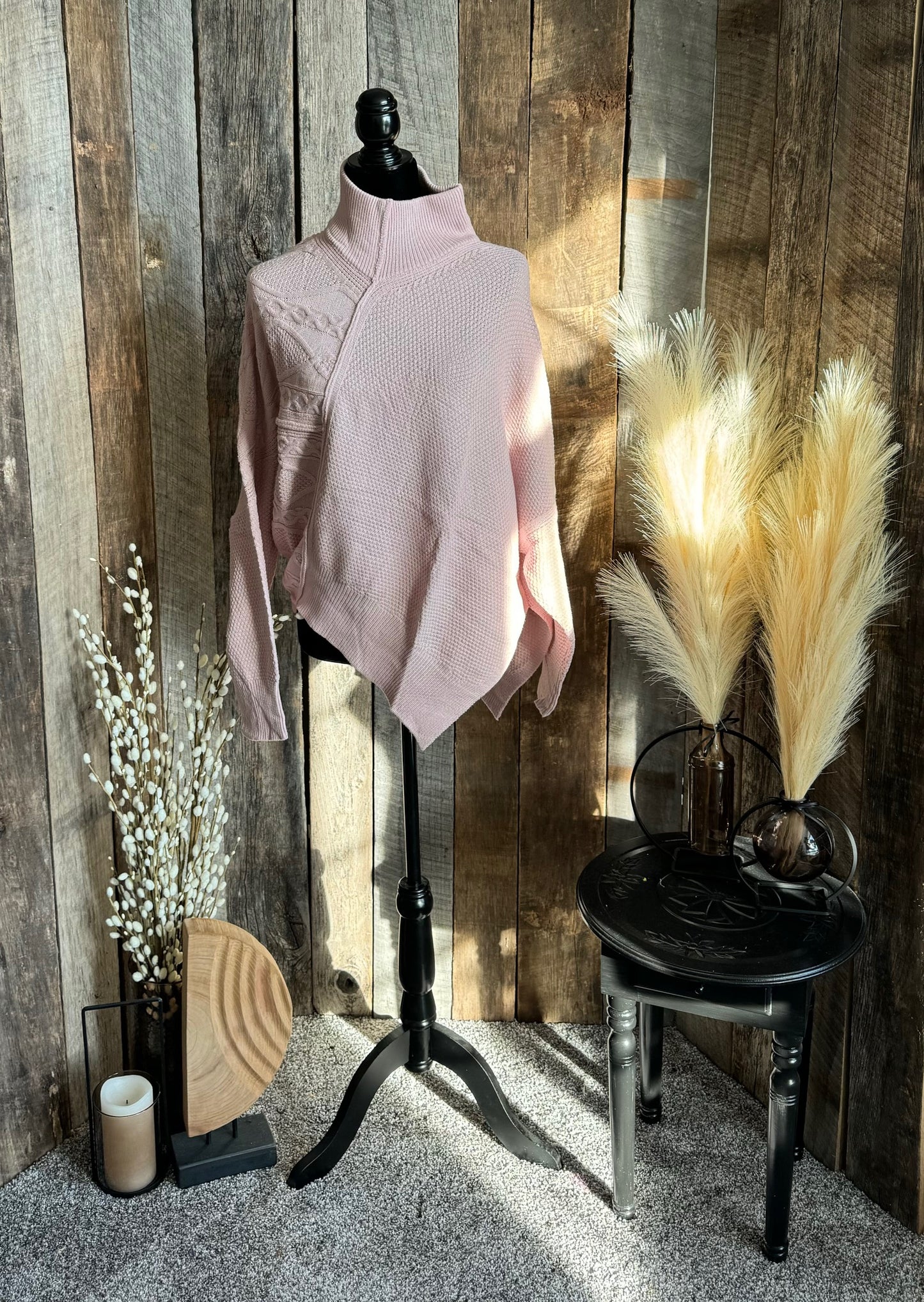 Pink V-cut Sweater