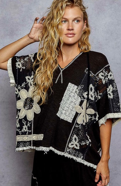 Lace Accent Hoodie