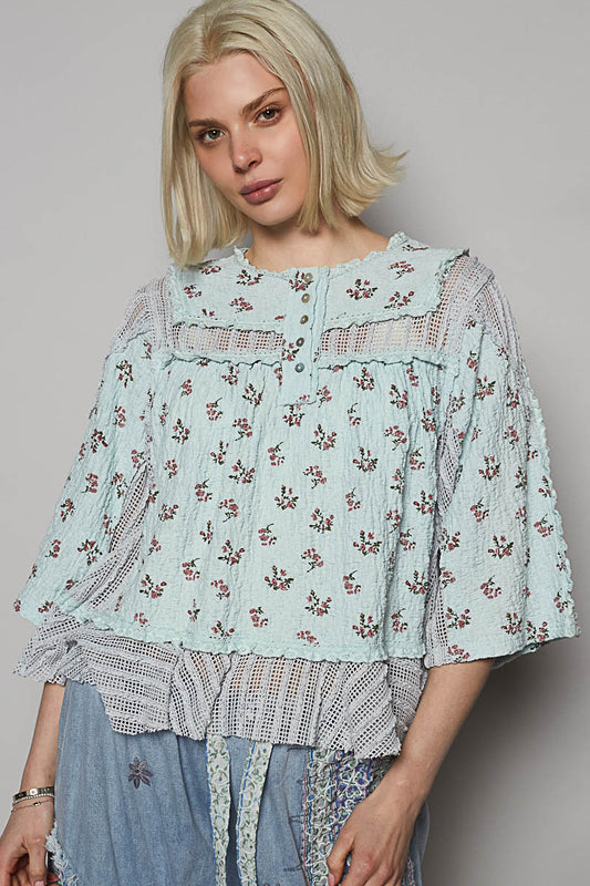 Floral Lace A-Line Top