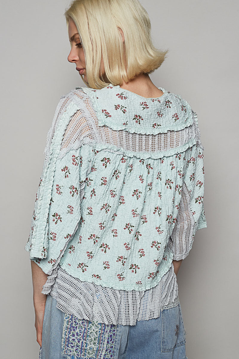 Floral Lace A-Line Top