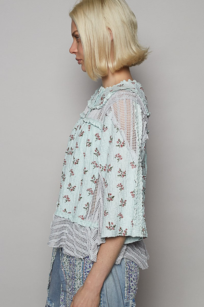 Floral Lace A-Line Top