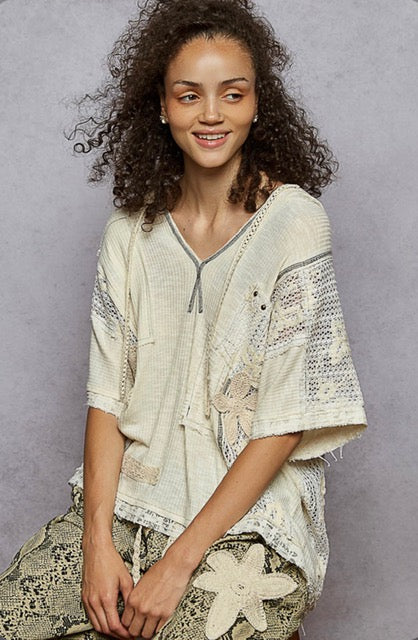 Lace Accent Hoodie