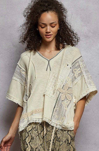 Lace Accent Hoodie