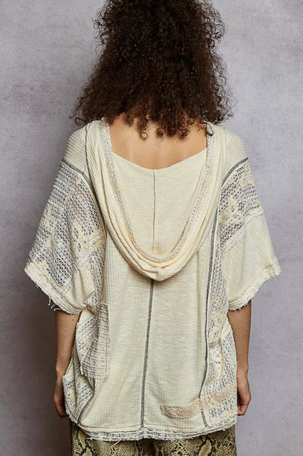 Lace Accent Hoodie