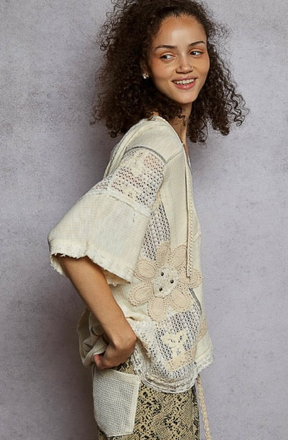 Lace Accent Hoodie
