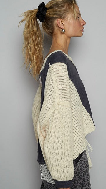 Floral Mixed Media Top