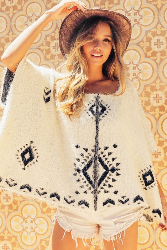 Western Eyelash Poncho