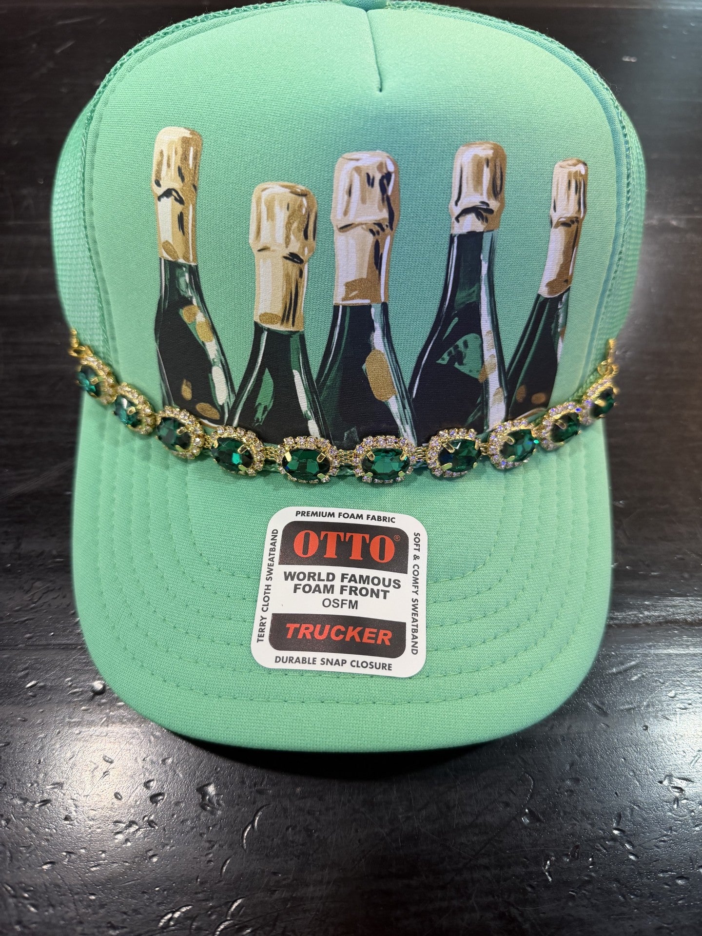 Poppin' Bottles Trucker hat with ultra premium chain