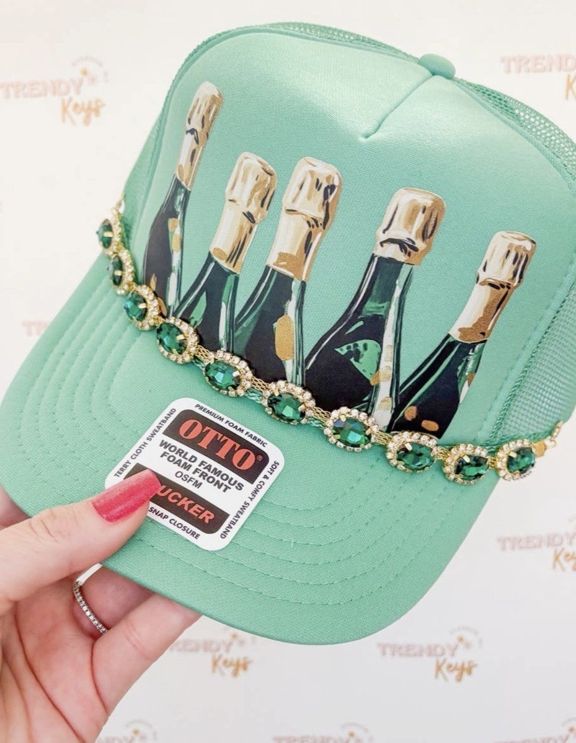 Poppin' Bottles Trucker hat with ultra premium chain