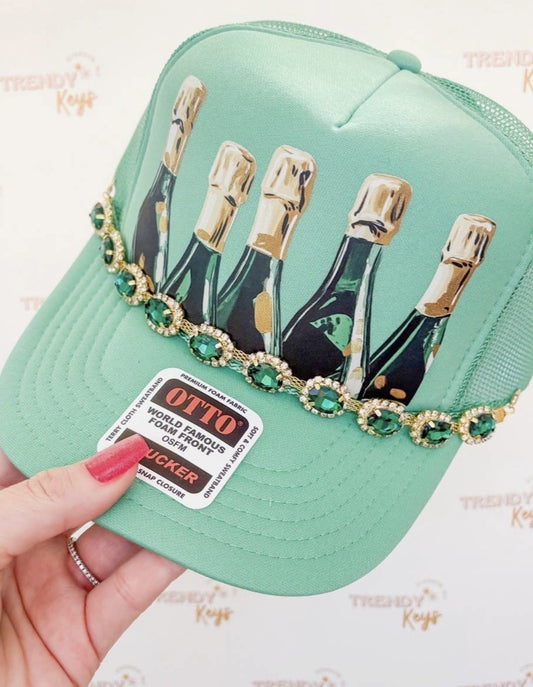 Poppin' Bottles Trucker hat with ultra premium chain