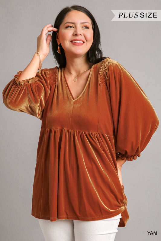 Velvet Babydoll Tunic