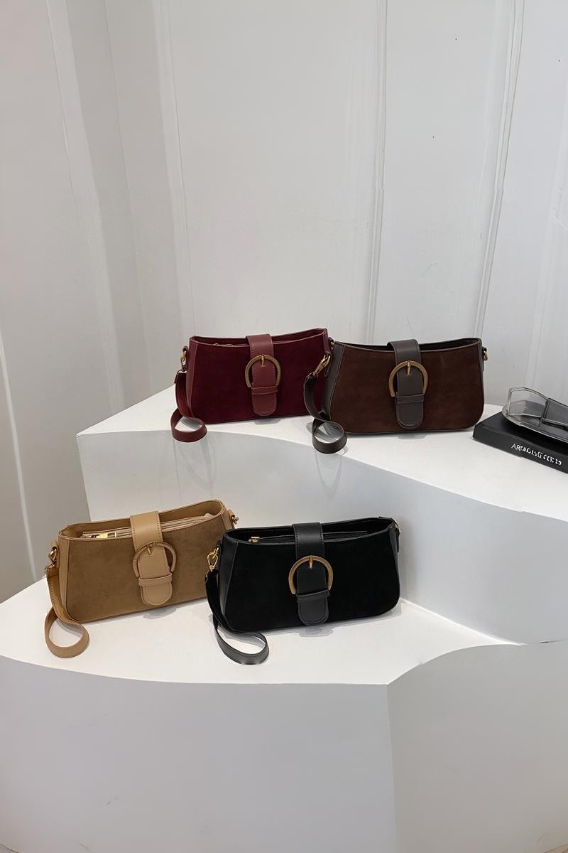 Suede Retro Bucket Bag