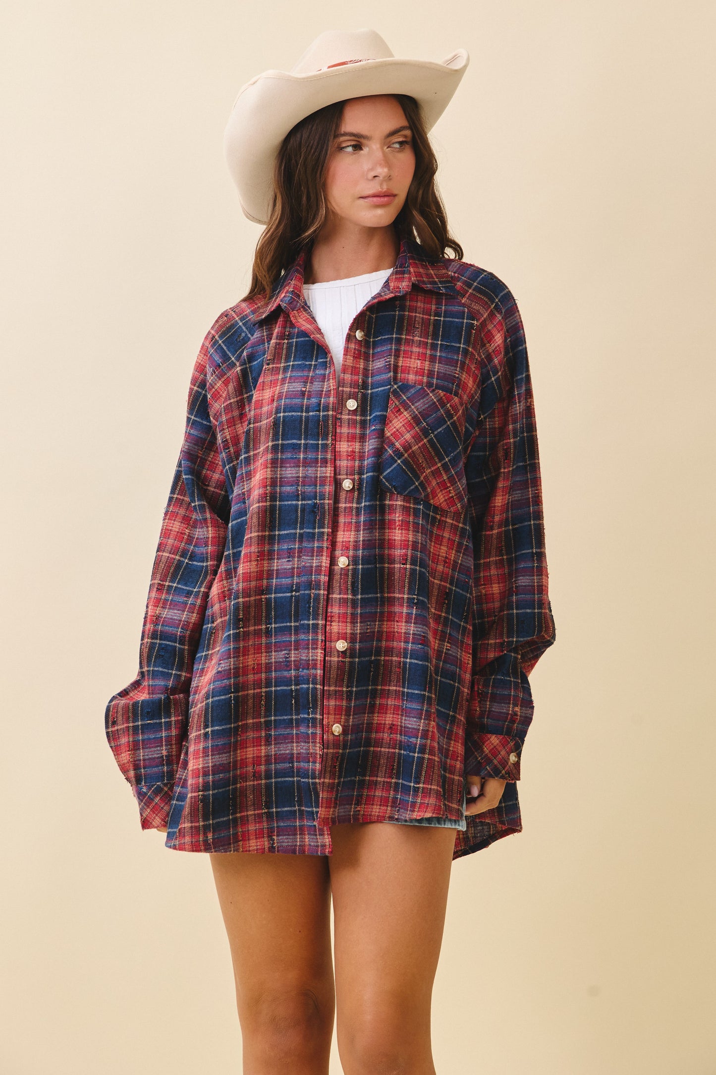 Red/Navy Flannel Shirt