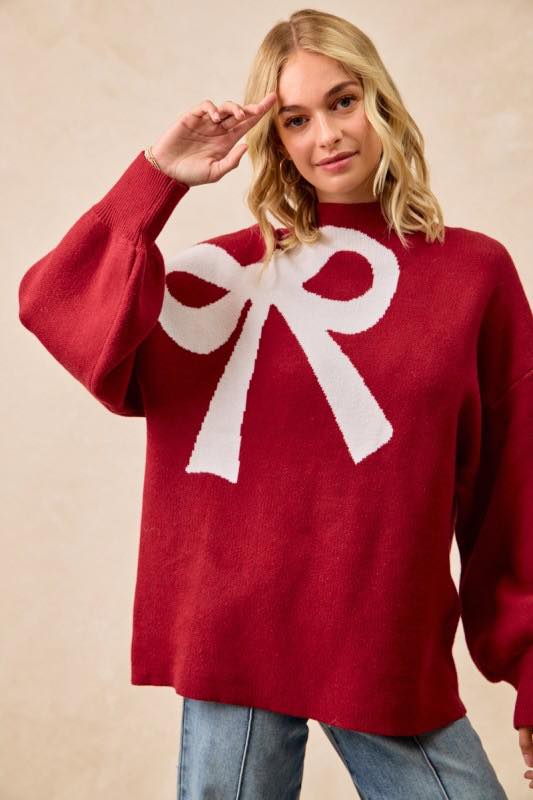 Red Bow Sweater