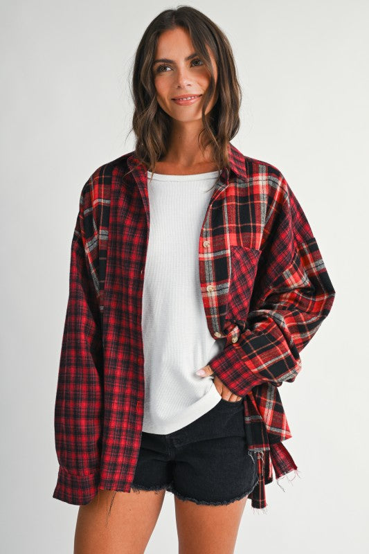 Patchwork Flannel Shirts