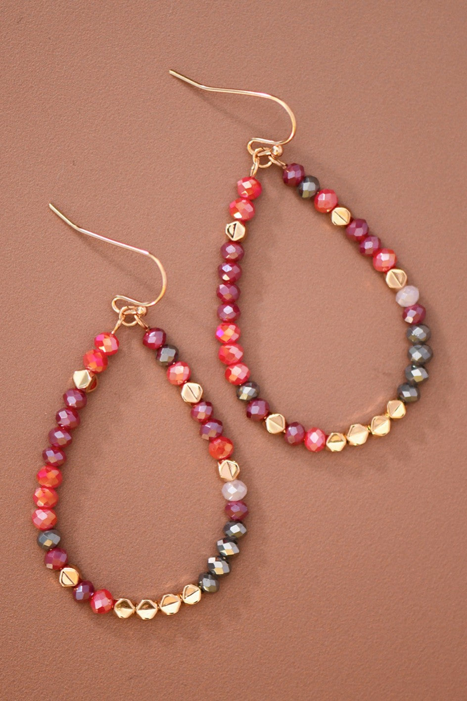 Oval beaded Earring