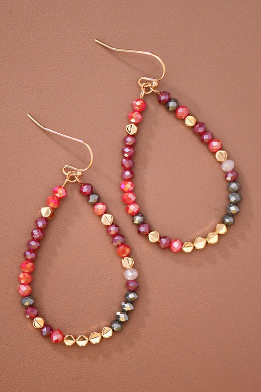 Oval beaded Earring