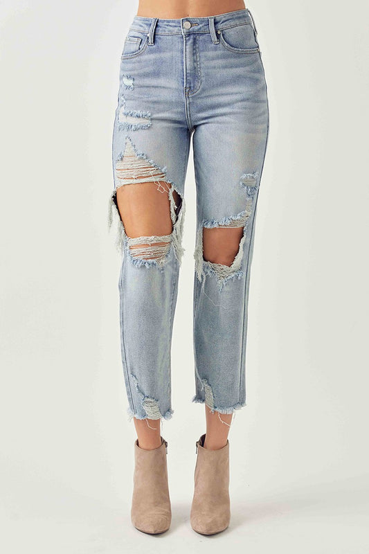 Gemma High Rise Straight Jeans