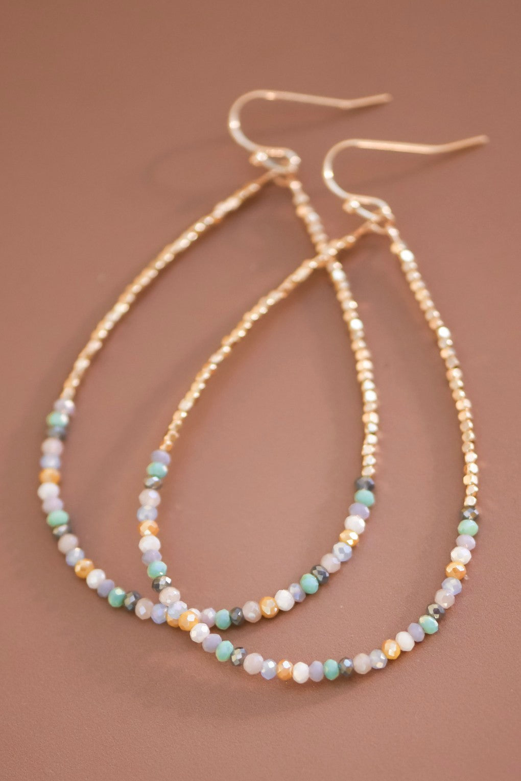 Seed Bead Earring Green/Gold