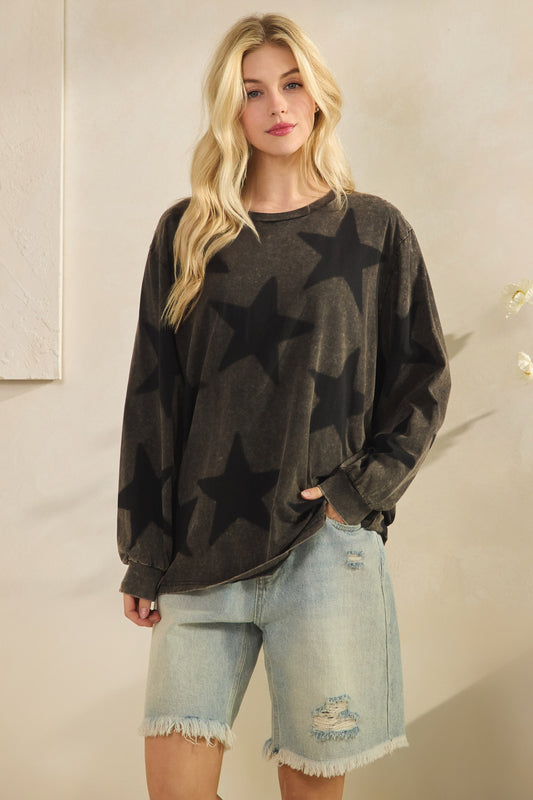 Mineral Washed Star Top