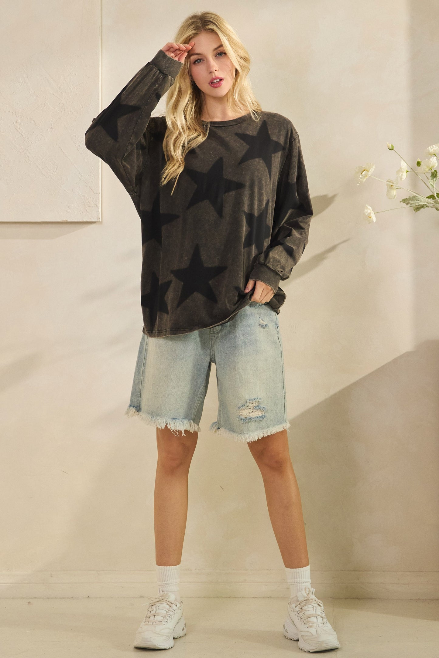 Mineral Washed Star Top