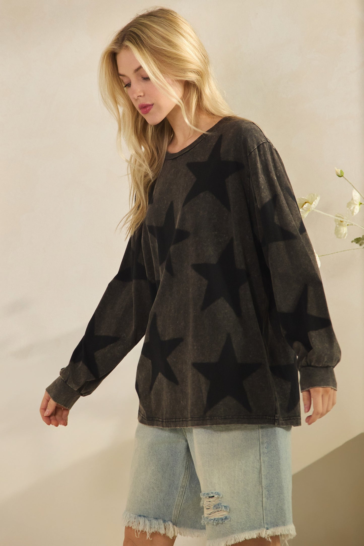Mineral Washed Star Top
