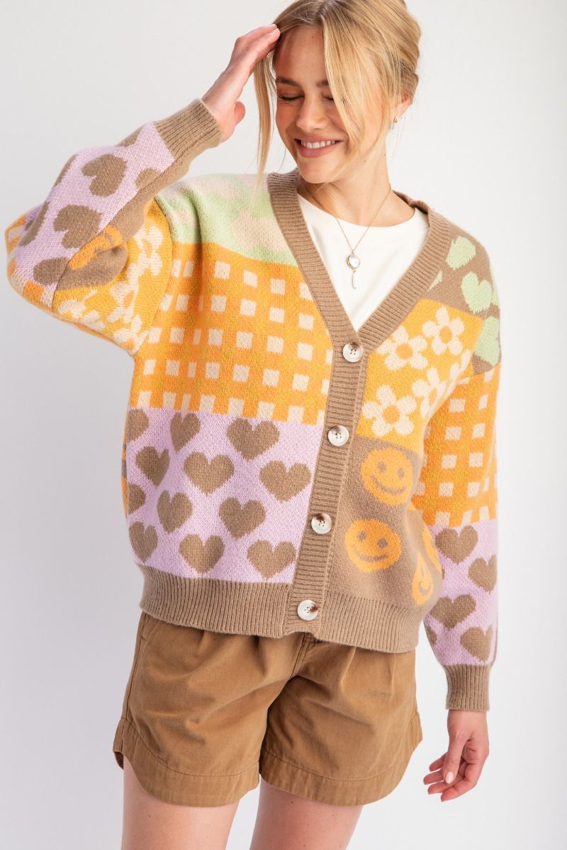 Smiley Heart Cardi