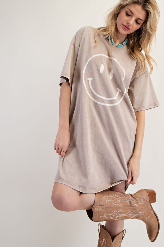 Smiley Tee Shirt Dress