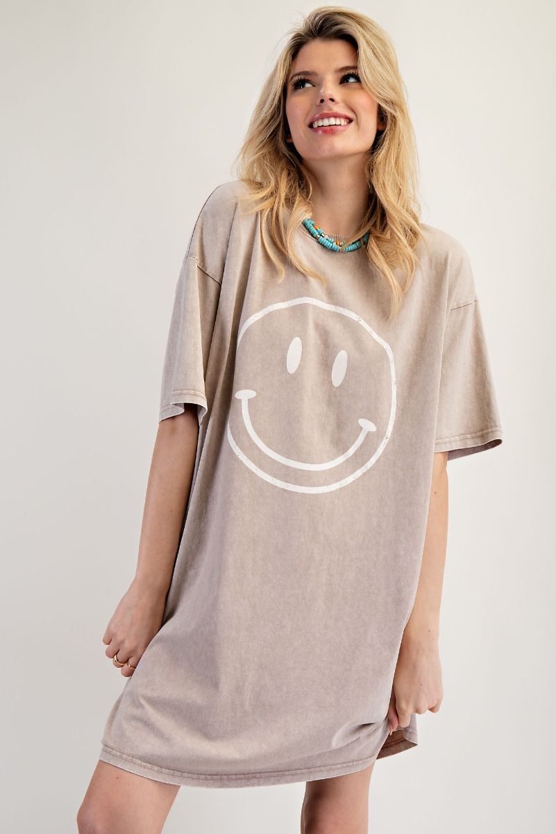 Smiley Tee Shirt Dress