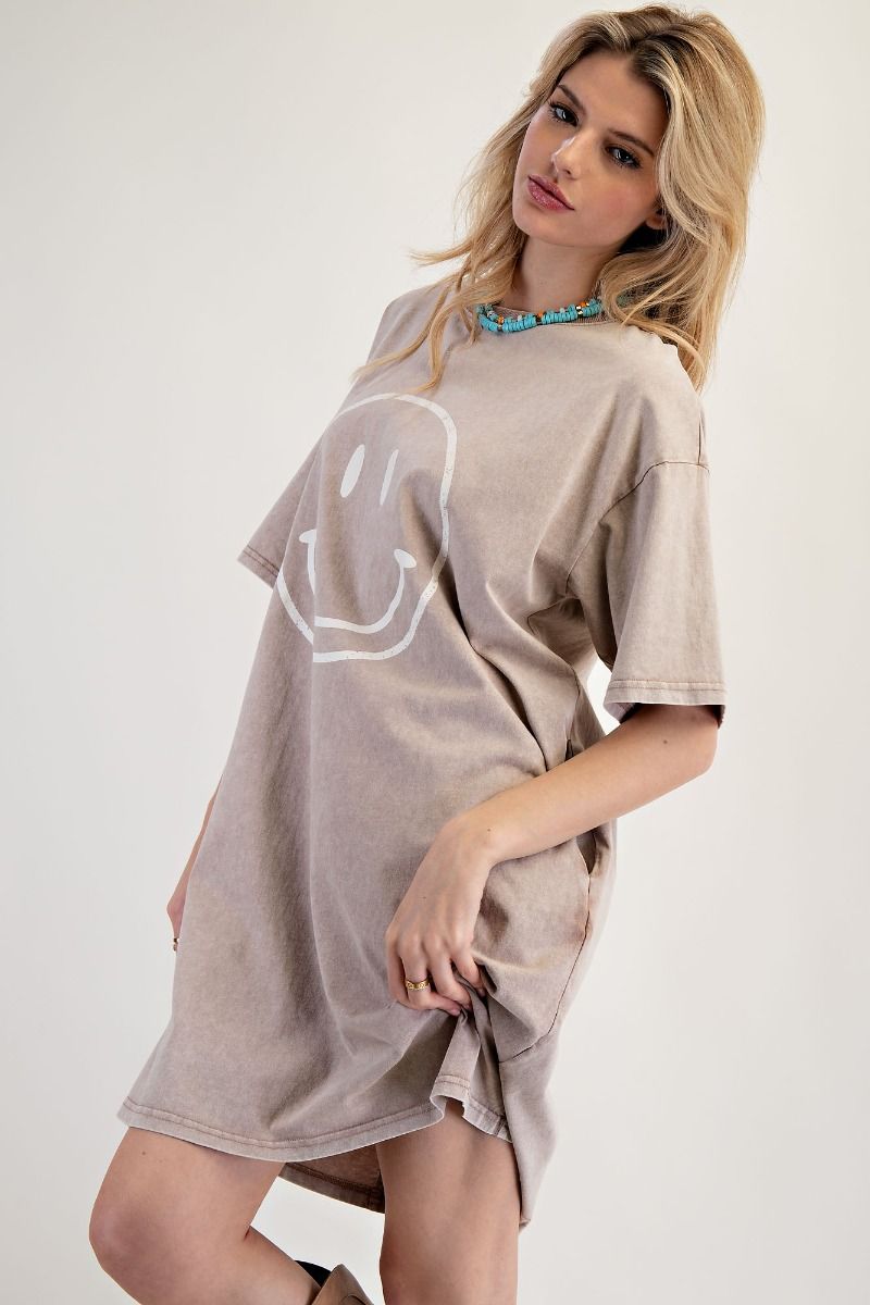 Smiley Tee Shirt Dress