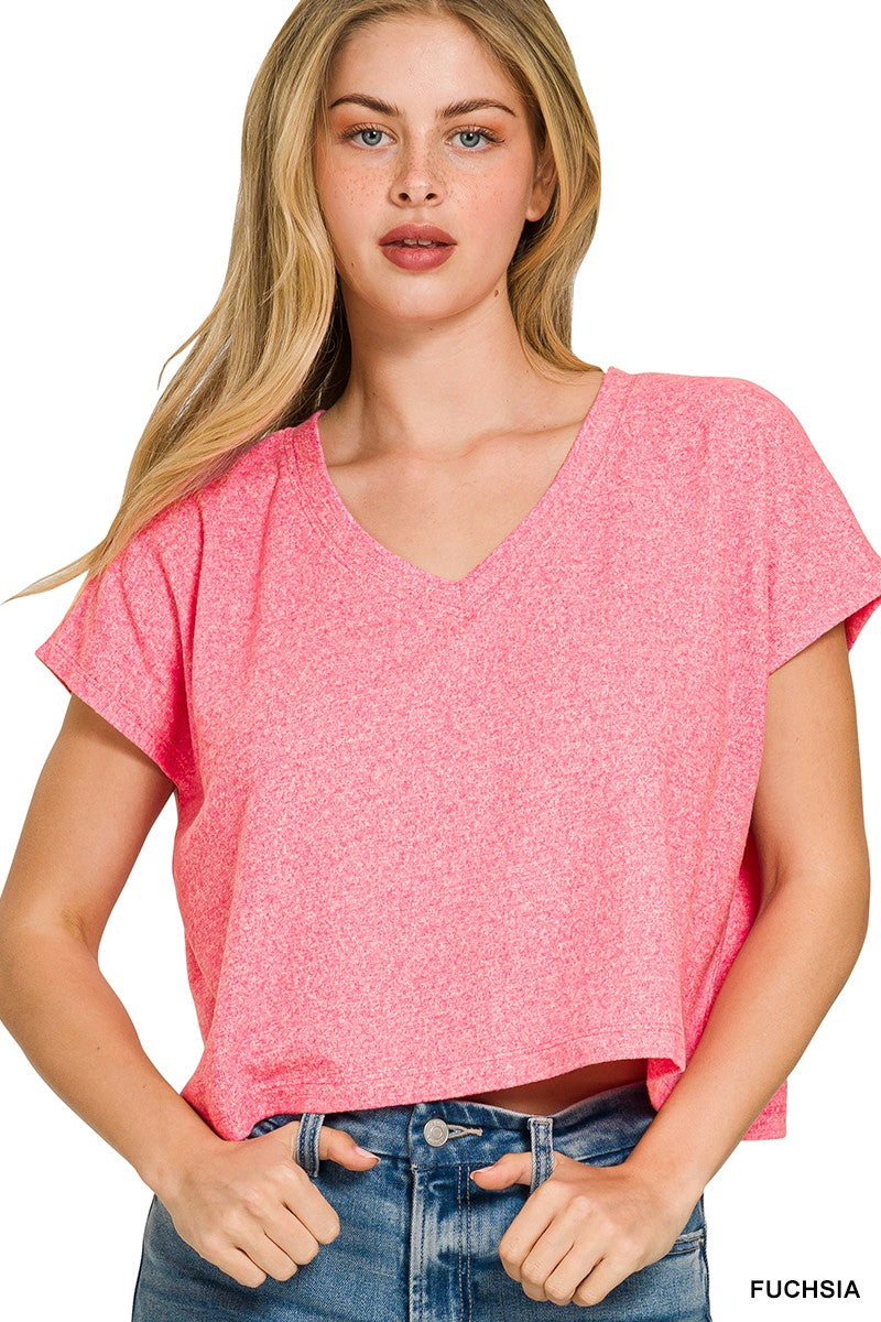 Super Soft Cropped V-Neck