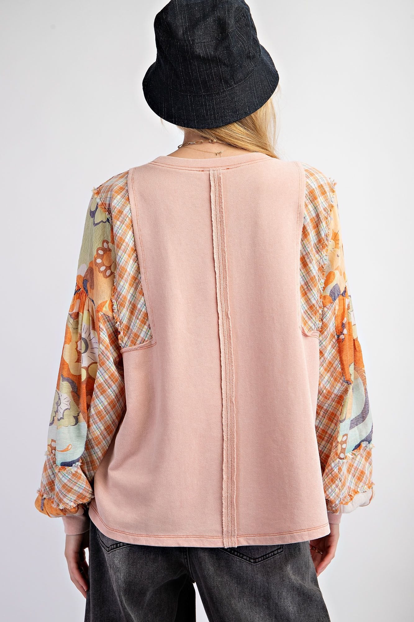 Pretty Plaid Spring Top Plus