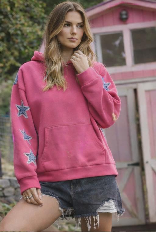 Star Denim Hoodie