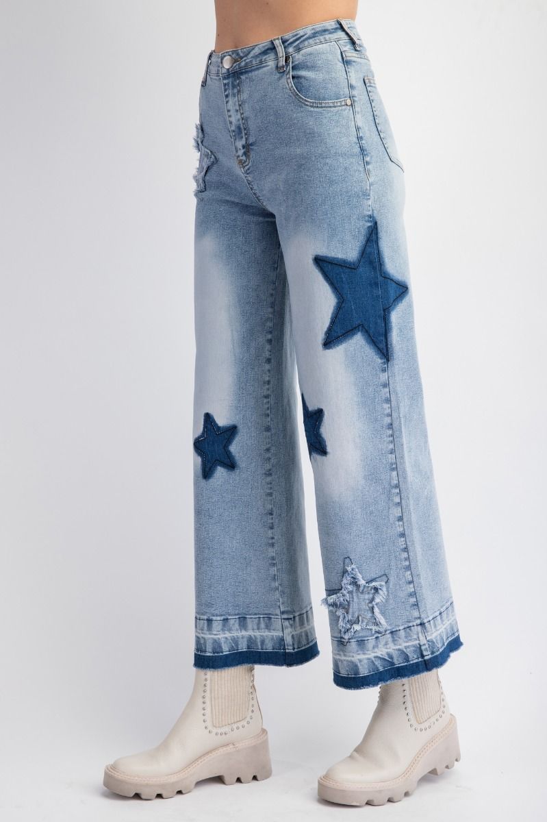 Star Denim Patch Jeans