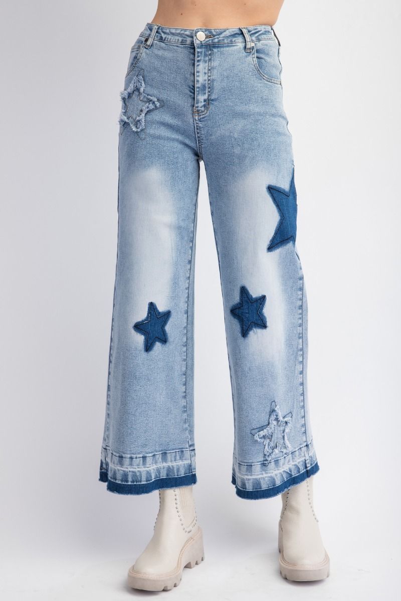 Star Denim Patch Jeans