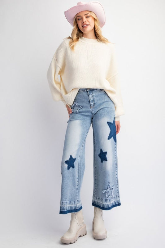 Star Denim Patch Jeans