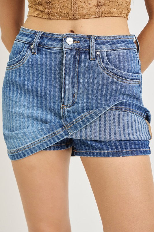 Striped Risen Skort