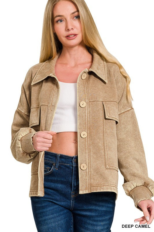 Acid Washed Shacket