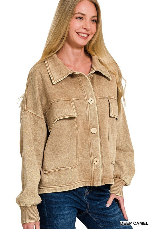 Acid Washed Shacket