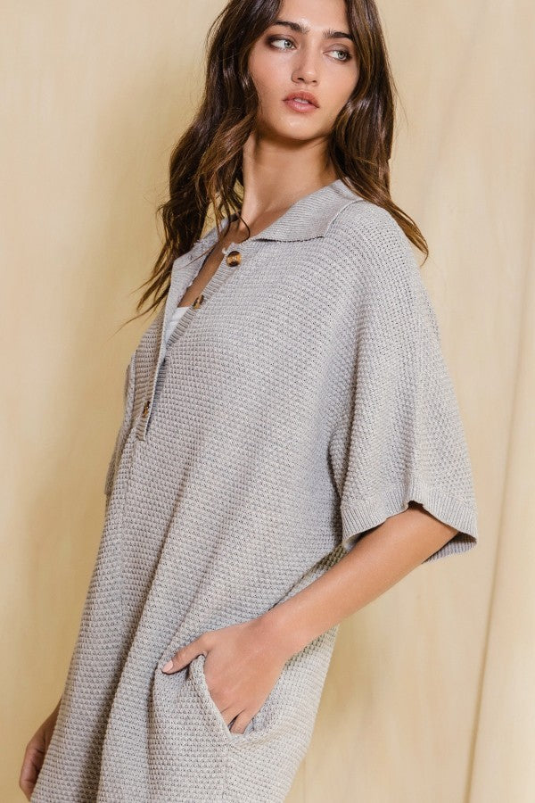 Textured Knit Romper