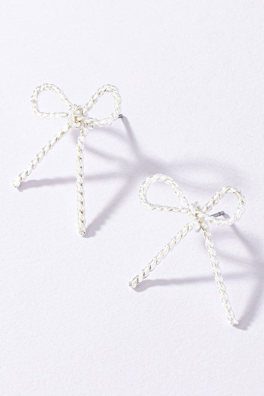 Textured Bow Earring